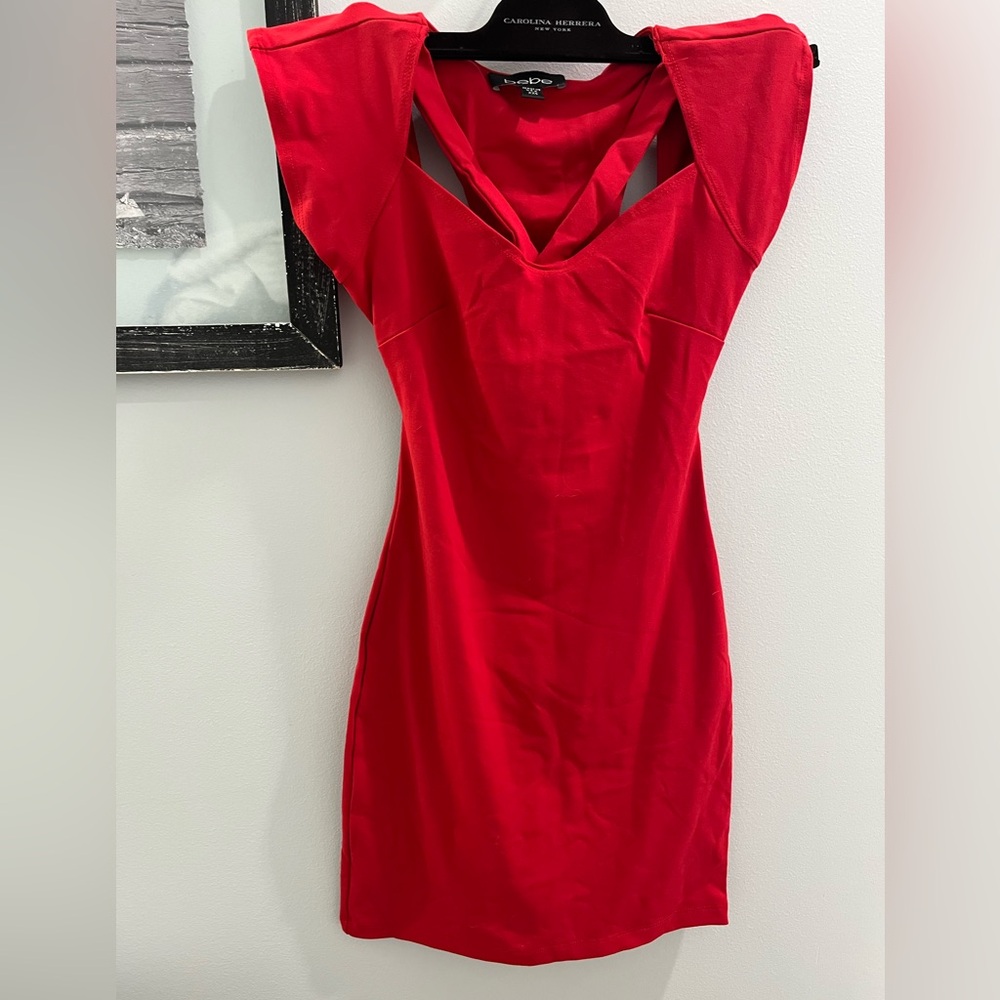 Bebe XXS red tight dress